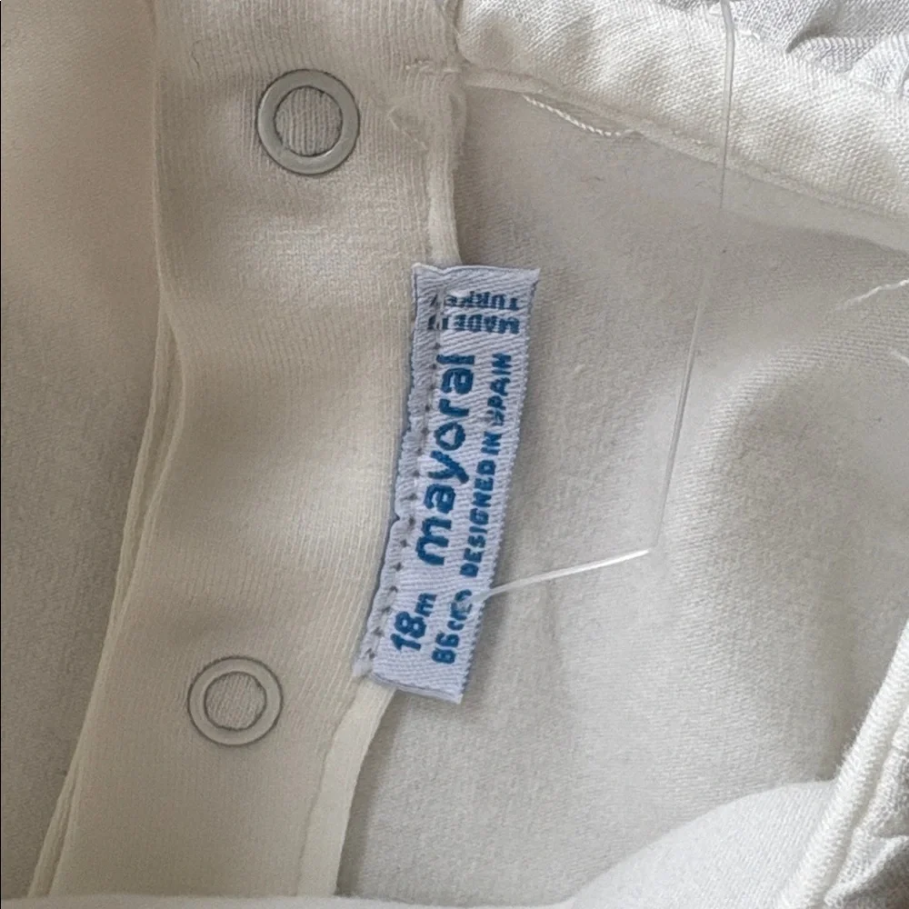 NWOT Mayoral Cream Baby Bodysuit 18m